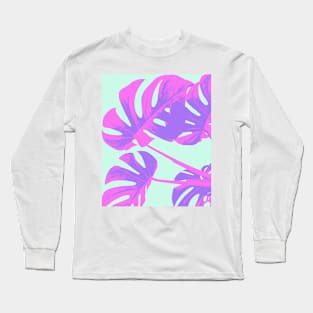 Pastel Leaves Long Sleeve T-Shirt